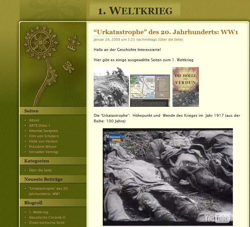 Titel des 1.Weltkrieg-Blogs