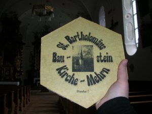 St. Bartholomäus Baustein St. Bartholomäus Baustein