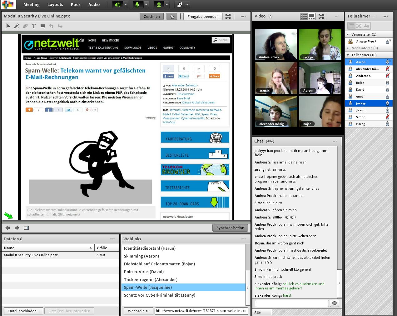 Screenshot Adobe Connect