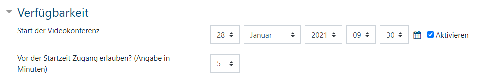 Aktivierung Jitsi Moodle