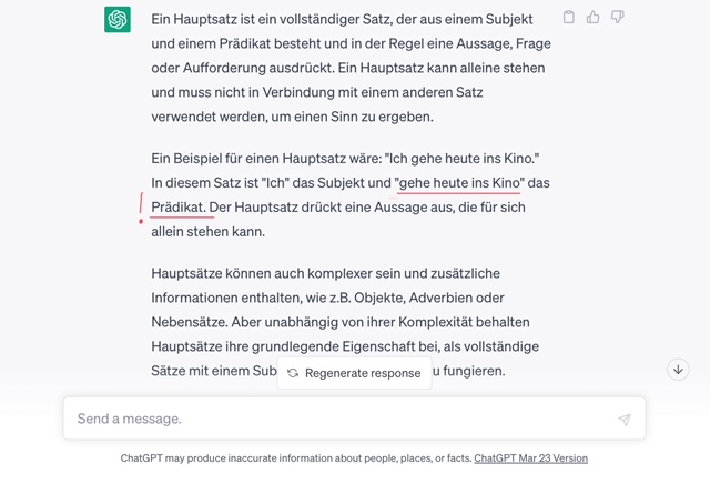 prompt und Antwort