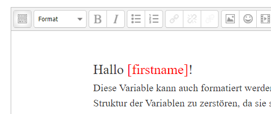 Variable für den Vornamen