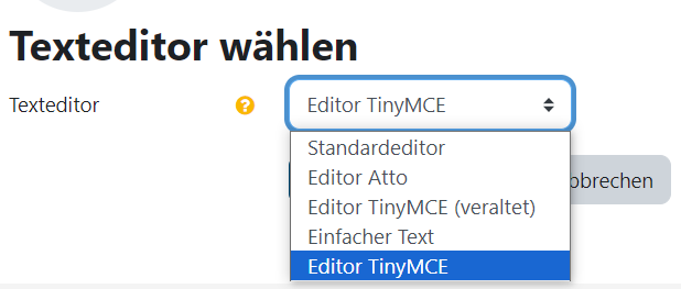 Screenshot #001 Texteditor auswählen