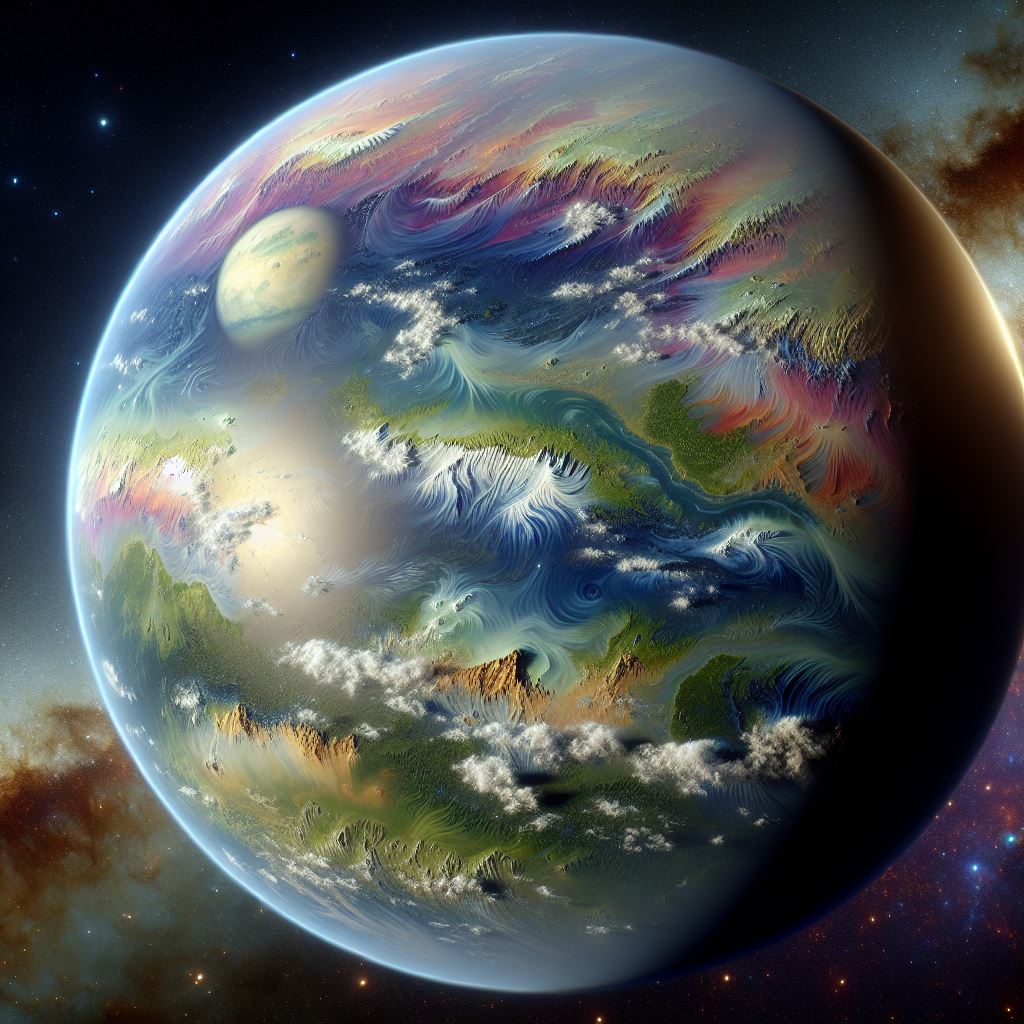 Planet Glimzar viewed from out of space