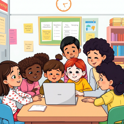 Regel 1 - Sei freundlich_flux Bildgenerator von fobizz_26-01-02.png